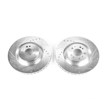 PowerStop Power Stop 05-06 Mercedes-Benz G55 AMG Front Evolution Drilled & Slotted Rotors - Pair EBR674XPR