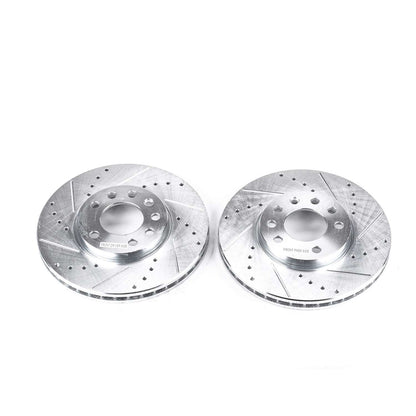 PowerStop Power Stop 03-11 Saab 9-3 Front Evolution Drilled & Slotted Rotors - Pair EBR678XPR
