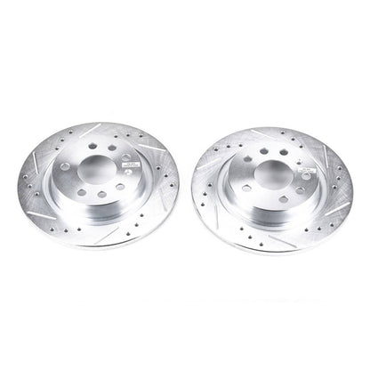 PowerStop Power Stop 03-11 Saab 9-3 Rear Evolution Drilled & Slotted Rotors - Pair EBR679XPR