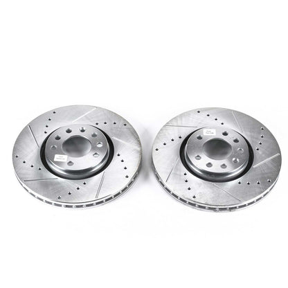 PowerStop Power Stop 06-11 Saab 9-3 Front Evolution Drilled & Slotted Rotors - Pair EBR687XPR