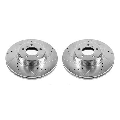 PowerStop Power Stop 03-05 Land Rover Range Rover Front Evolution Drilled & Slotted Rotors - Pair EBR695XPR