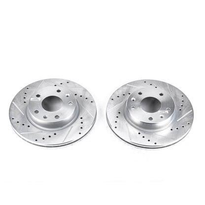 PowerStop Power Stop 02-05 Land Rover Freelander Front Evolution Drilled & Slotted Rotors - Pair EBR809XPR