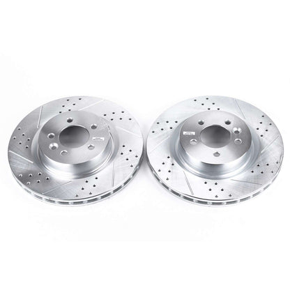 PowerStop Power Stop 2017 Land Rover Discovery Front Evolution Drilled & Slotted Rotors - Pair EBR811XPR