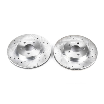 PowerStop Power Stop 02-08 Jaguar X-Type Front Evolution Drilled & Slotted Rotors - Pair EBR816XPR