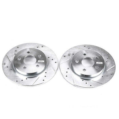 PowerStop Power Stop 02-08 Jaguar X-Type Rear Evolution Drilled & Slotted Rotors - Pair EBR817XPR