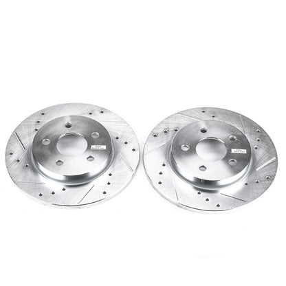 PowerStop Power Stop 02-08 Jaguar X-Type Rear Evolution Drilled & Slotted Rotors - Pair EBR817XPR