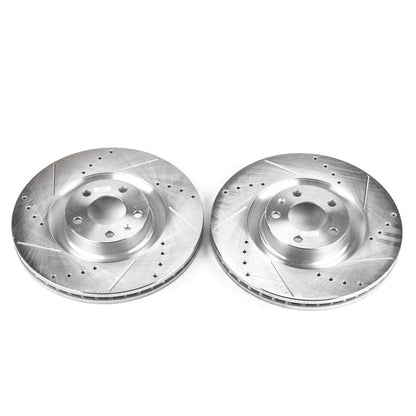 PowerStop Power Stop 04-09 Audi S4 Front Evolution Drilled & Slotted Rotors - Pair EBR821XPR