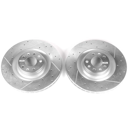 PowerStop Power Stop 09-10 Audi A6 Quattro Front Evolution Drilled & Slotted Rotors - Pair EBR824XPR