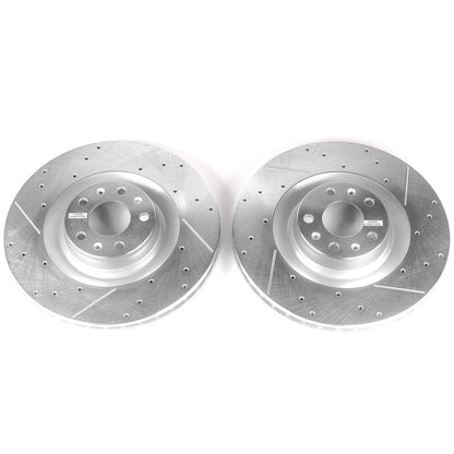PowerStop Power Stop 09-10 Audi A6 Quattro Front Evolution Drilled & Slotted Rotors - Pair EBR824XPR