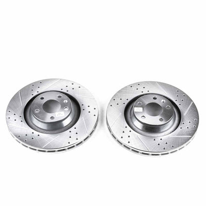 PowerStop Power Stop 05-11 Audi A6 Quattro Front Evolution Drilled & Slotted Rotors - Pair EBR828XPR
