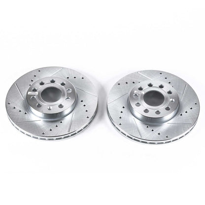 PowerStop Power Stop 10-13 Audi A3 Front Evolution Drilled & Slotted Rotors - Pair EBR830XPR
