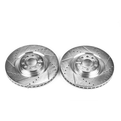 PowerStop Power Stop 09-11 Volkswagen CC Front Evolution Drilled & Slotted Rotors - Pair EBR832XPR