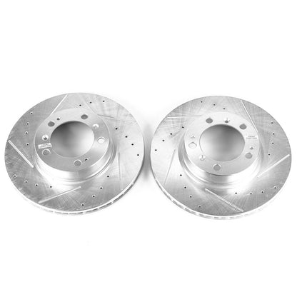 PowerStop Power Stop 99-08 Porsche 911 Front Evolution Drilled & Slotted Rotors - Pair EBR834XPR