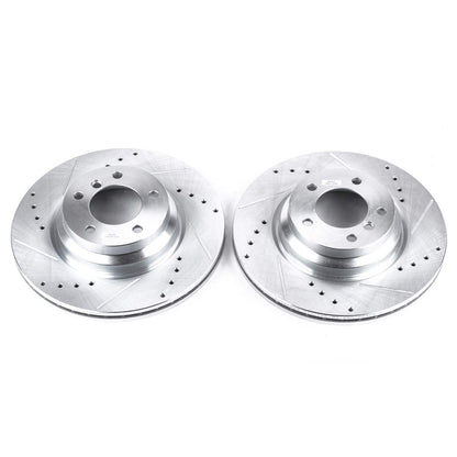 PowerStop Power Stop 2006 BMW 330i Front Evolution Drilled & Slotted Rotors - Pair EBR843XPR