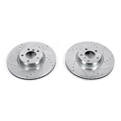 PowerStop Power Stop 07-13 BMW X5 Front Evolution Drilled & Slotted Rotors - Pair EBR851XPR