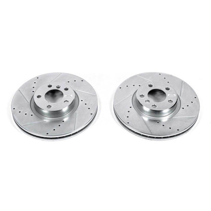 PowerStop Power Stop 07-13 BMW X5 Front Evolution Drilled & Slotted Rotors - Pair EBR851XPR