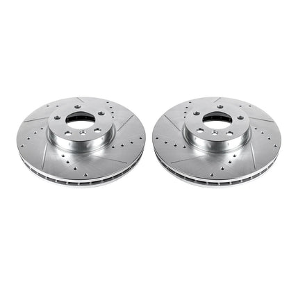 PowerStop Power Stop 07-18 BMW X5 Front Evolution Drilled & Slotted Rotors - Pair EBR852XPR