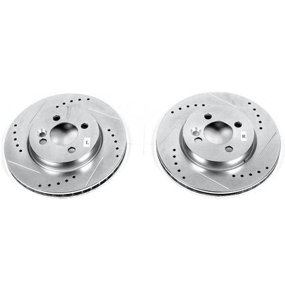 PowerStop Power Stop 07-16 Mini Cooper Front Evolution Drilled & Slotted Rotors - Pair EBR854XPR