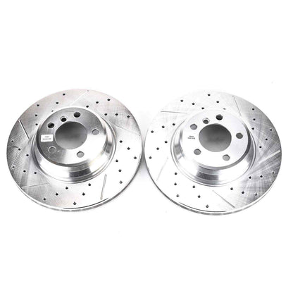 PowerStop Power Stop 02-05 BMW 745i Front Evolution Drilled & Slotted Rotors - Pair EBR864XPR