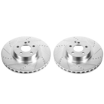 PowerStop Power Stop 07-08 Mercedes-Benz CL550 Front Evolution Drilled & Slotted Rotors - Pair EBR869XPR