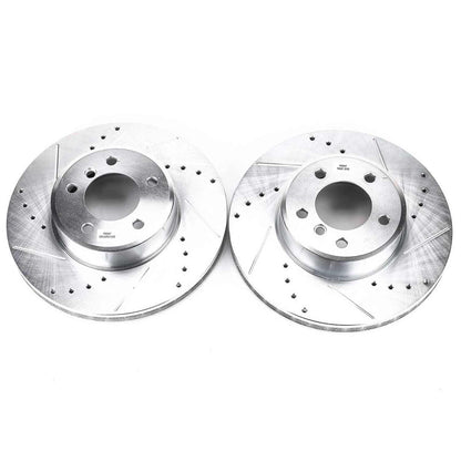 PowerStop Power Stop 04-06 BMW 525i Front Evolution Drilled & Slotted Rotors - Pair EBR870XPR