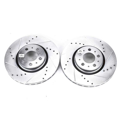 PowerStop Power Stop 08-09 Volvo S60 Front Evolution Drilled & Slotted Rotors - Pair EBR893XPR