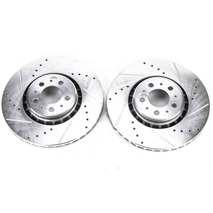 PowerStop Power Stop 03-14 Volvo XC90 Front Evolution Drilled & Slotted Rotors - Pair EBR894XPR
