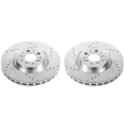 PowerStop Power Stop 04-07 Volvo S60 Front Evolution Drilled & Slotted Rotors - Pair EBR895XPR