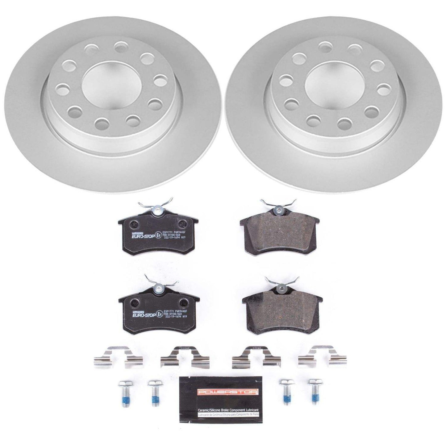 PowerStop Power Stop 02-05 Audi A4 Rear Euro-Stop Brake Kit ESK3109