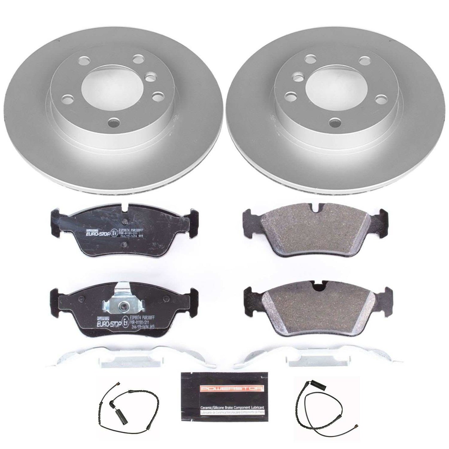 PowerStop Power Stop 92-98 BMW 318i Front Euro-Stop Brake Kit ESK496