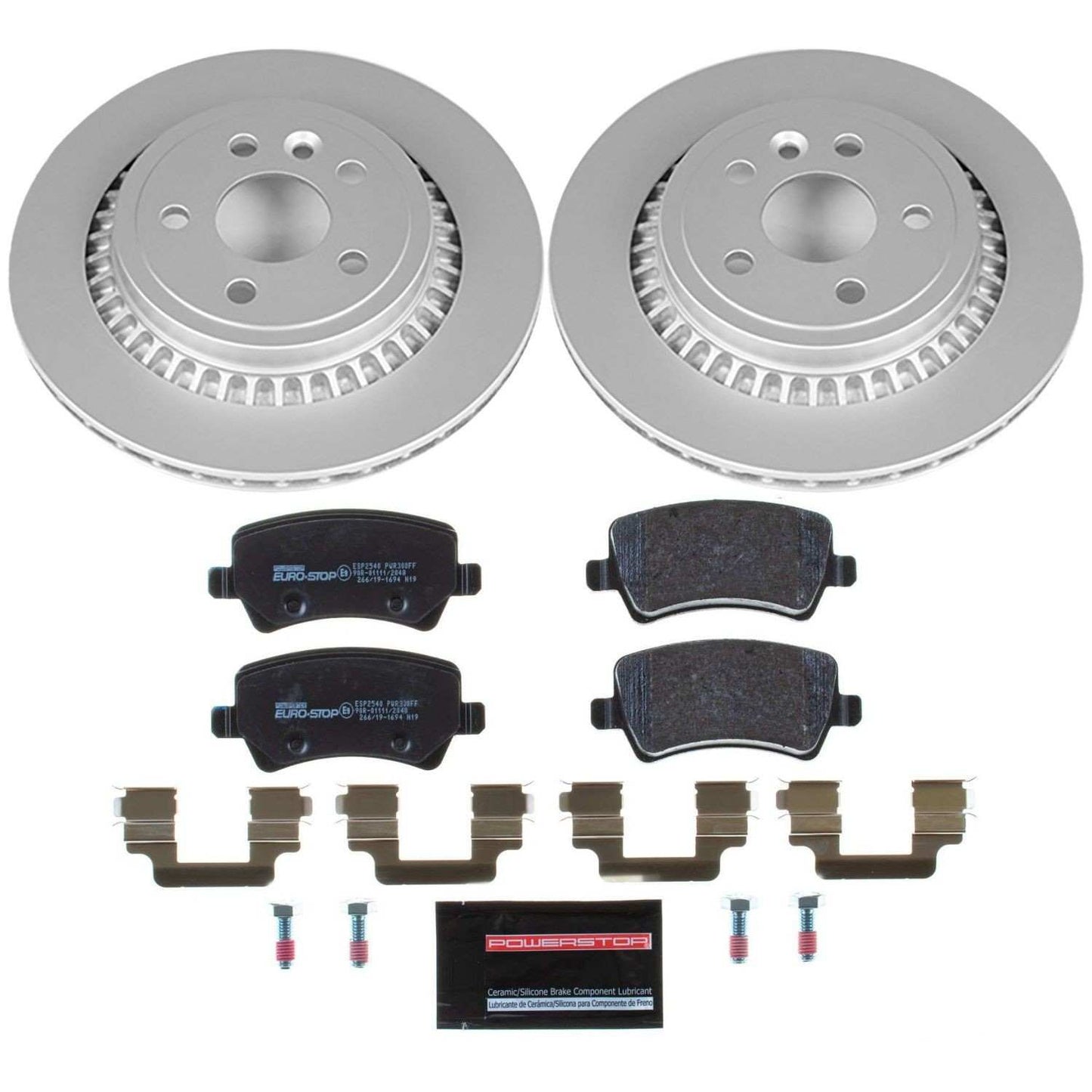 PowerStop Power Stop 10-17 Volvo XC60 Rear Euro-Stop Brake Kit ESK5705
