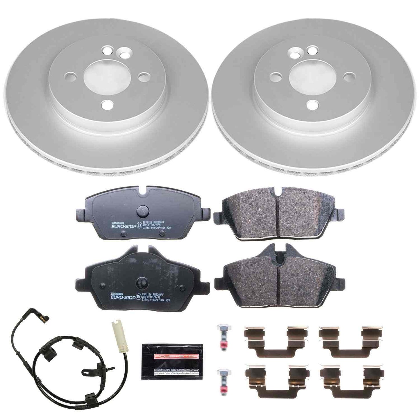 PowerStop Power Stop 07-10 Mini Cooper Front Euro-Stop Brake Kit ESK6066