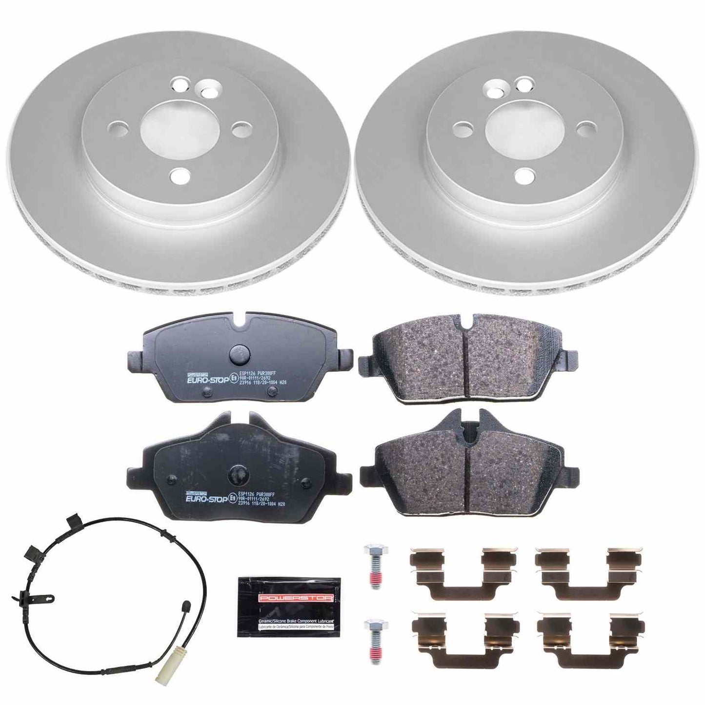 PowerStop Power Stop 11-16 Mini Cooper Front Euro-Stop Brake Kit ESK6739