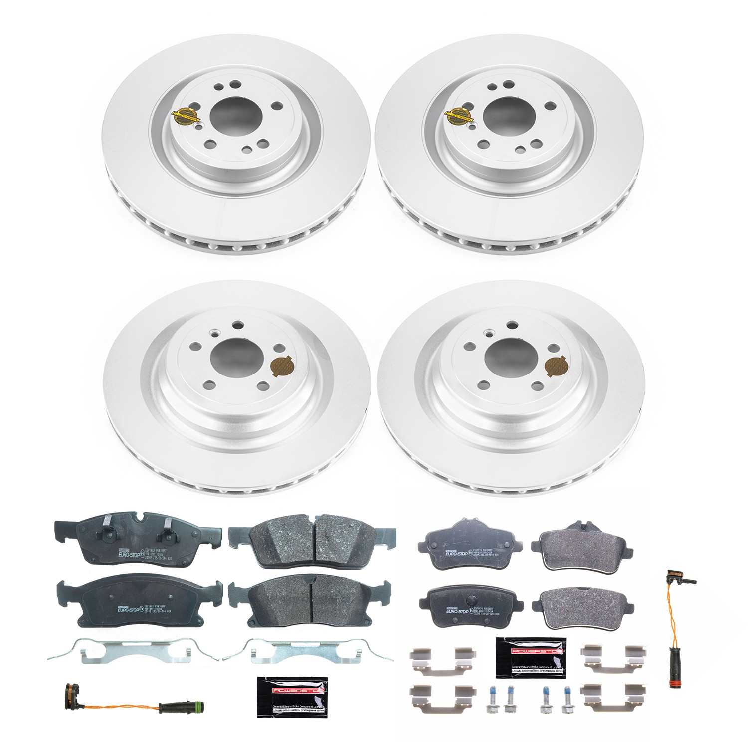 PowerStop Power Stop 17-19 Mercedes-Benz GLS450 Front & Rear Eurostop Brake Kit ESK7445