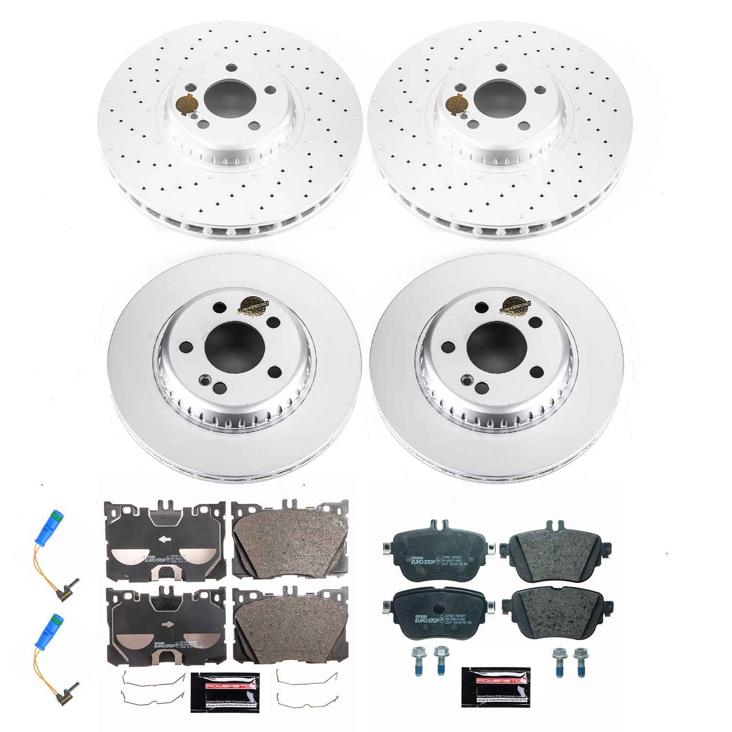 PowerStop Power Stop 20-21 Mercedes-Benz E350 Front & Rear Eurostop Brake Kit ESK7987