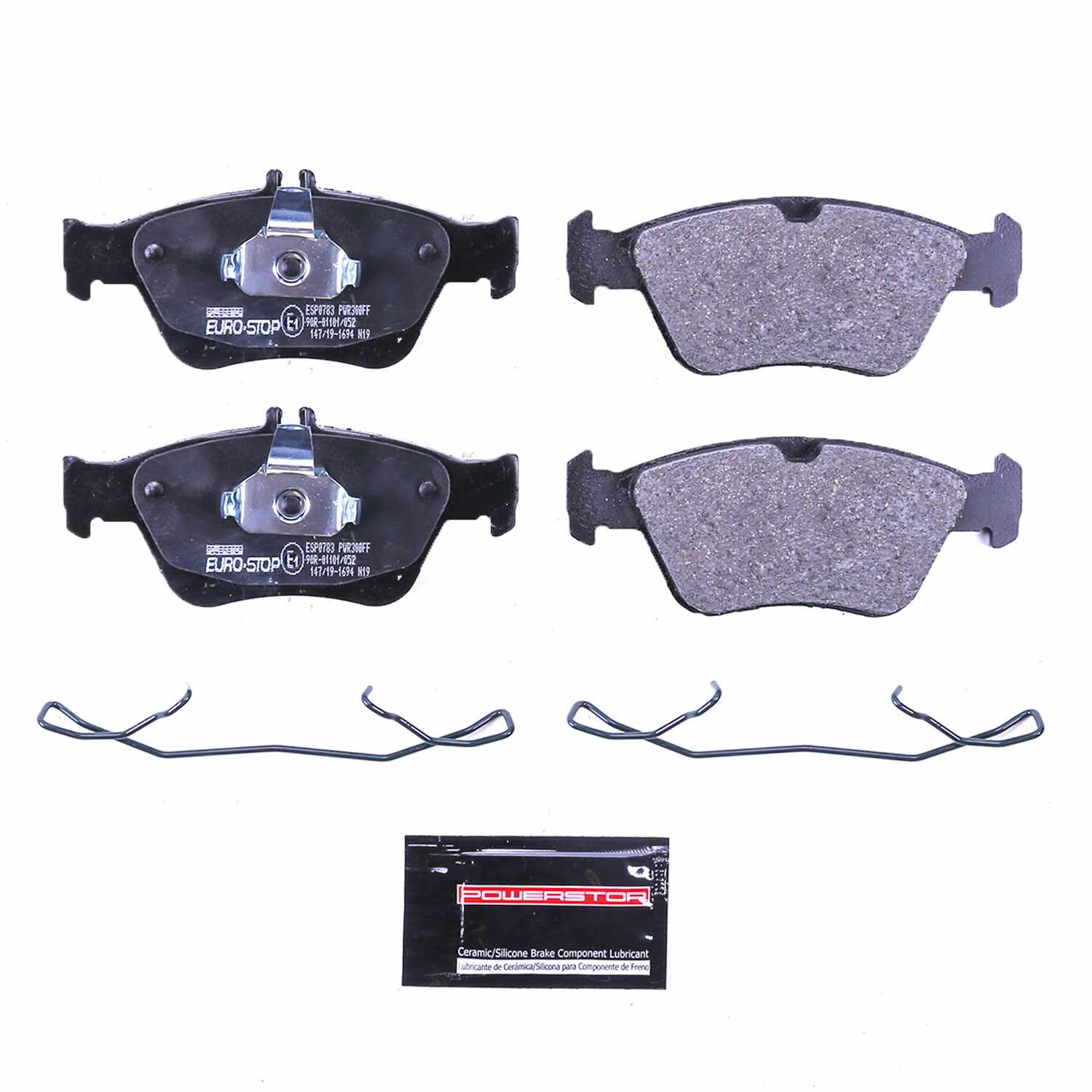 PowerStop Power Stop 98-04 Mercedes-Benz SLK230 Euro-Stop ECE-R90 Front Brake Pads ESP0783