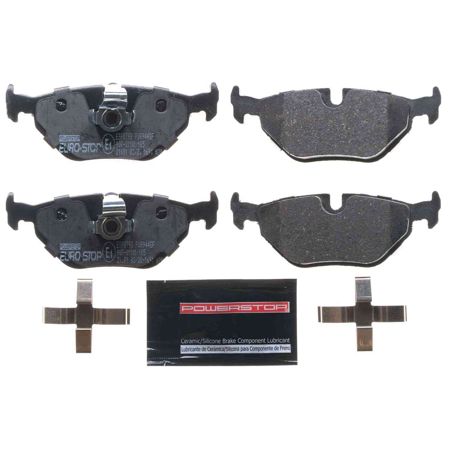 PowerStop Power Stop 97-03 BMW 540i Euro-Stop ECE-R90 Rear Brake Pads ESP0798