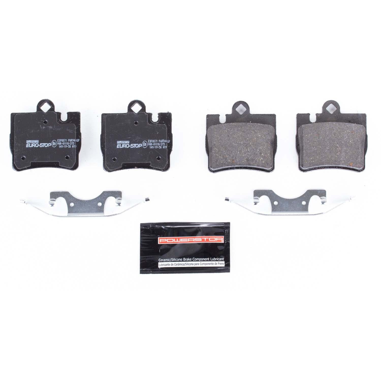 PowerStop Power Stop 01-02 Mercedes-Benz S600 Euro-Stop ECE-R90 Rear Brake Pads ESP0871