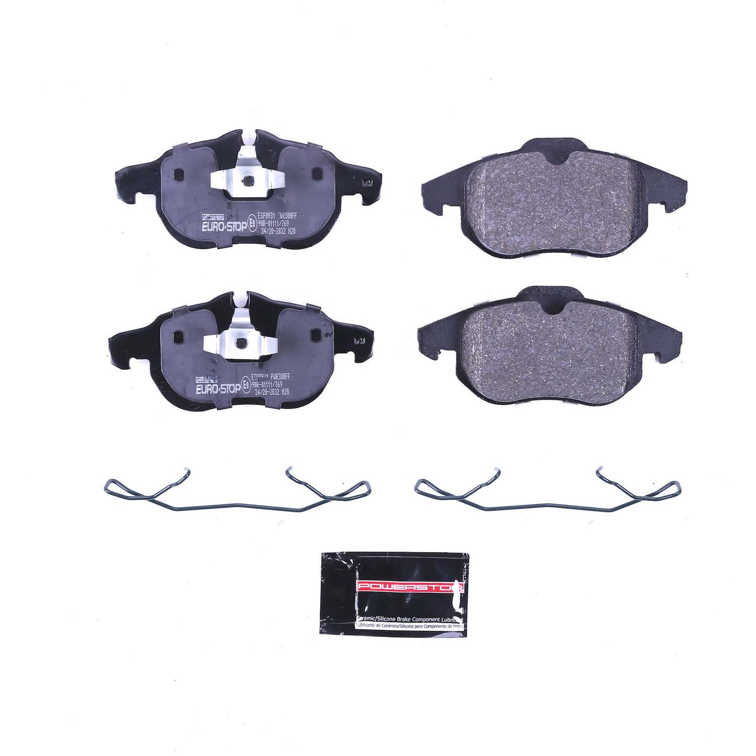 PowerStop Power Stop 10-11 Saab 9-3X Euro-Stop ECE-R90 Front Brake Pads ESP0931