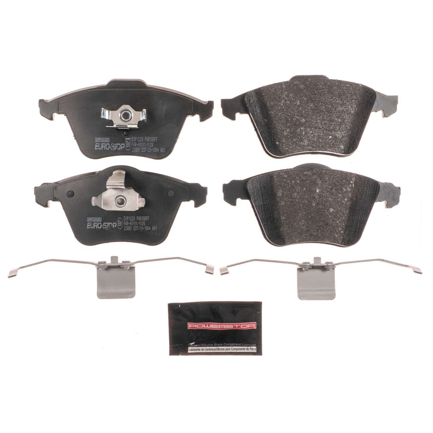 PowerStop Power Stop 10-11 Volvo V50 Euro-Stop ECE-R90 Front Brake Pads ESP1228