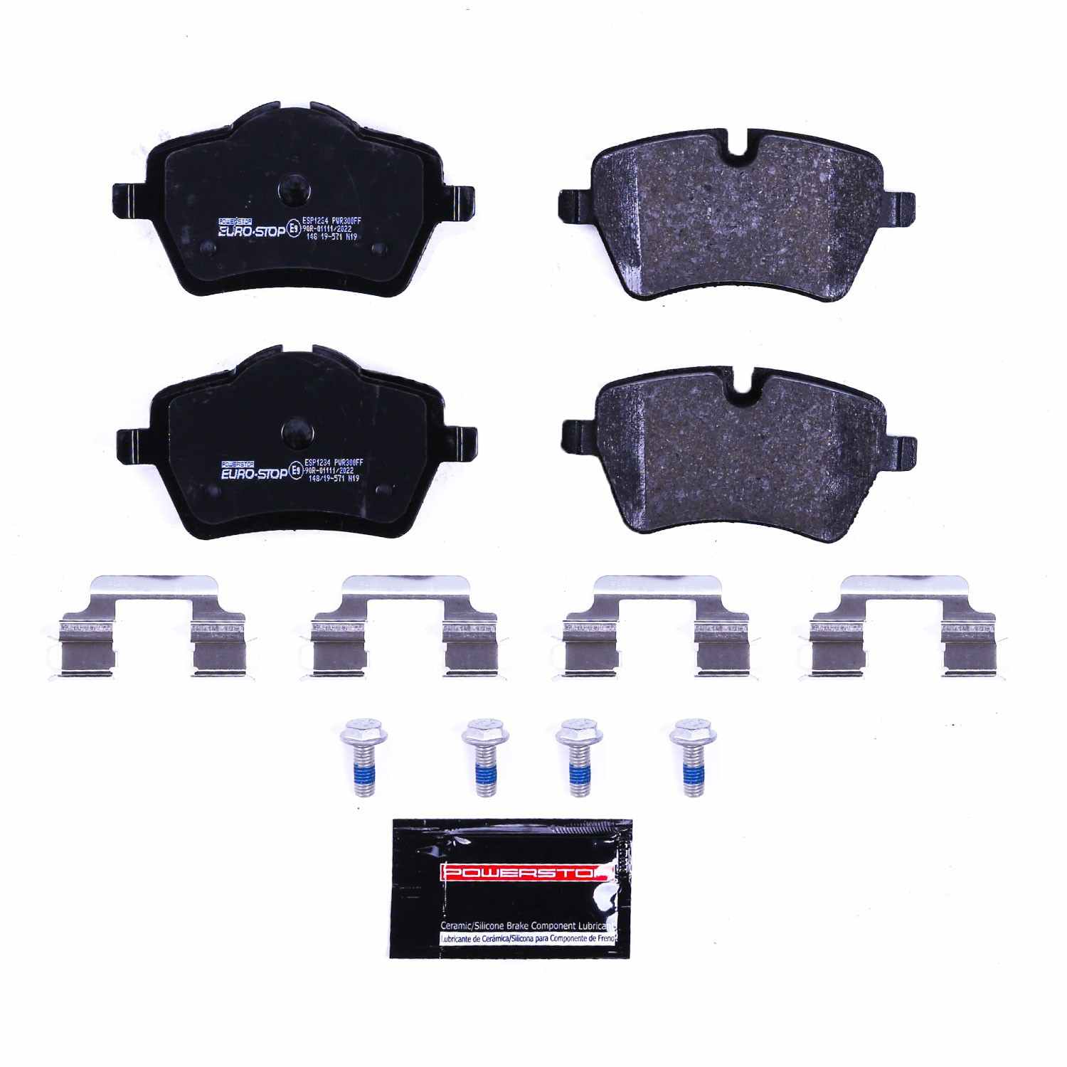 PowerStop Power Stop 13-16 Mini Cooper Paceman Euro-Stop ECE-R90 Front Brake Pads ESP1234