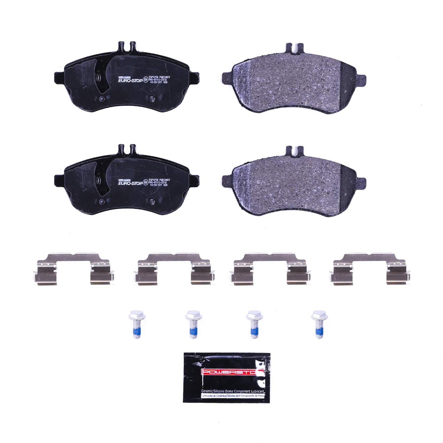 PowerStop Power Stop 12-15 Mercedes-Benz SLK250 Euro-Stop ECE-R90 Front Brake Pads ESP1258