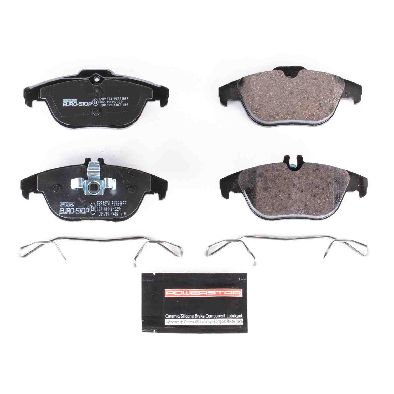 PowerStop Power Stop 10-17 Mercedes-Benz E550 Euro-Stop ECE-R90 Rear Brake Pads ESP1274