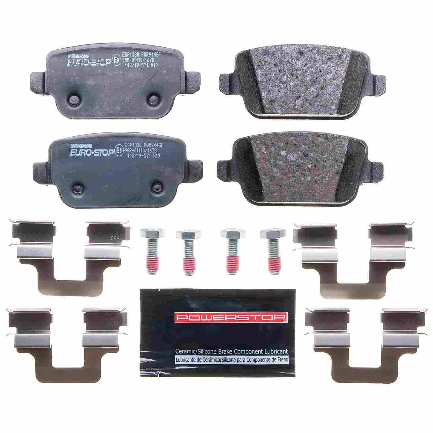 PowerStop Power Stop 07-14 Volvo S80 Euro-Stop ECE-R90 Rear Brake Pads ESP1330