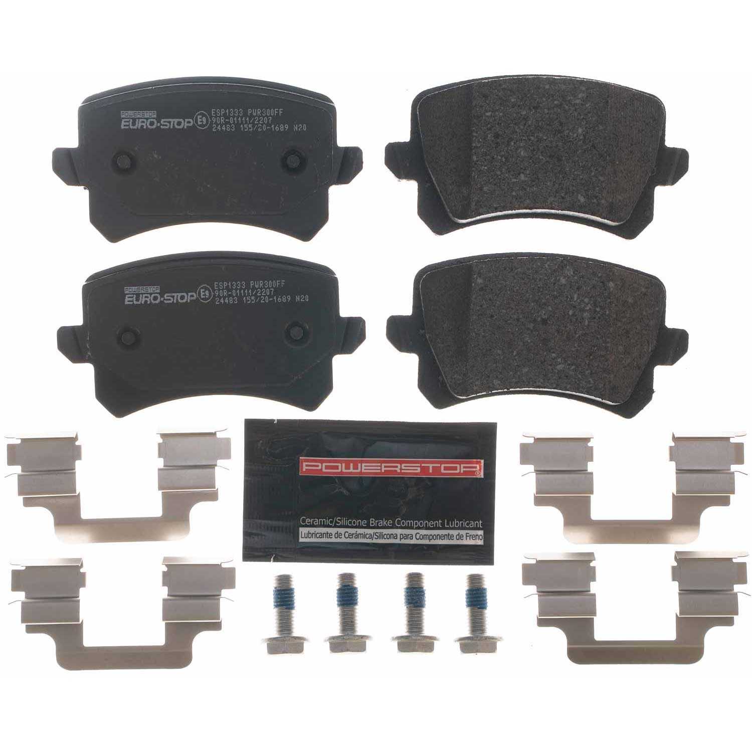 PowerStop Power Stop 17-18 Volkswagen Tiguan Limited Euro-Stop ECE-R90 Rear Brake Pads ESP1333