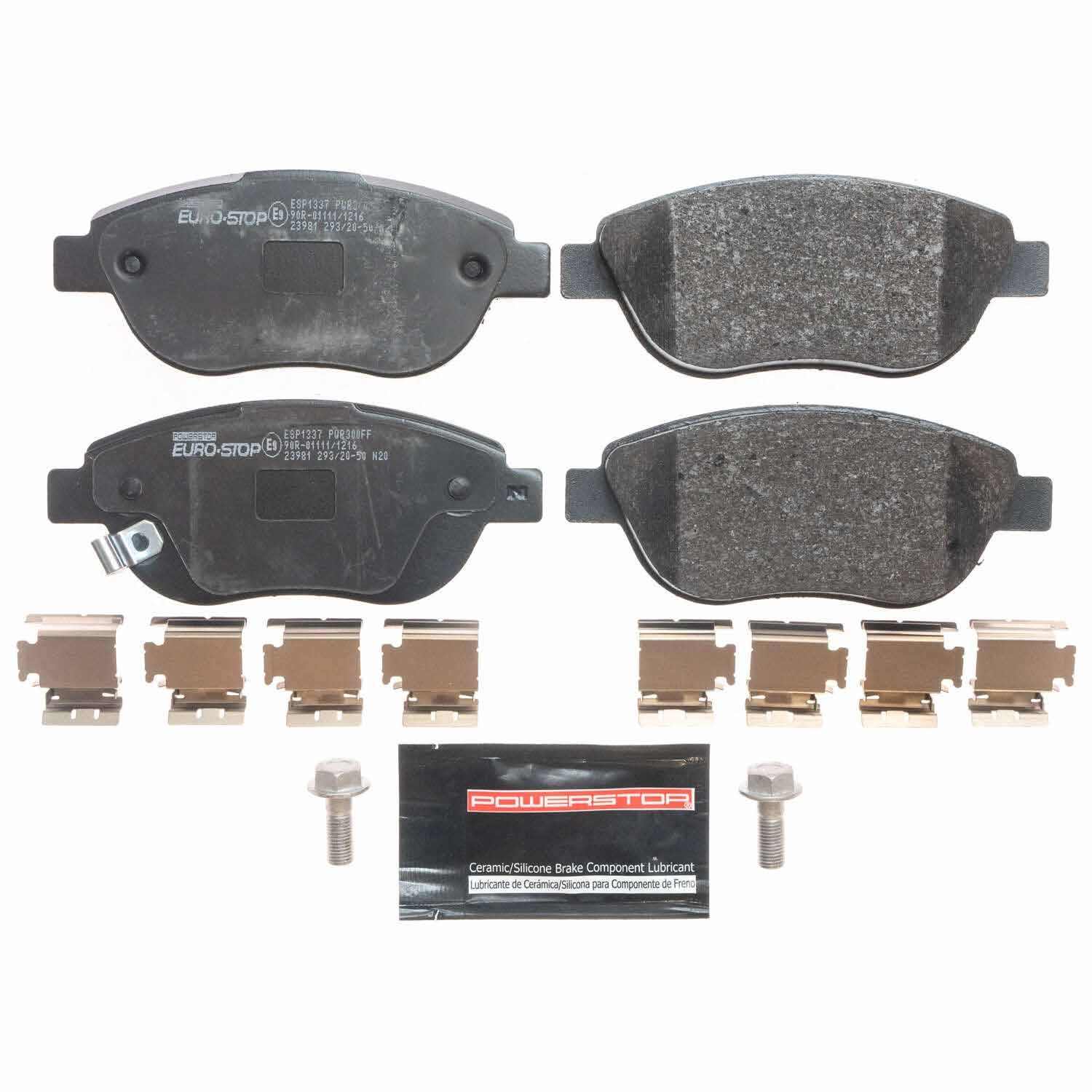 PowerStop Power Stop 12-19 Fiat 500 Euro-Stop ECE-R90 Front Brake Pads ESP1337