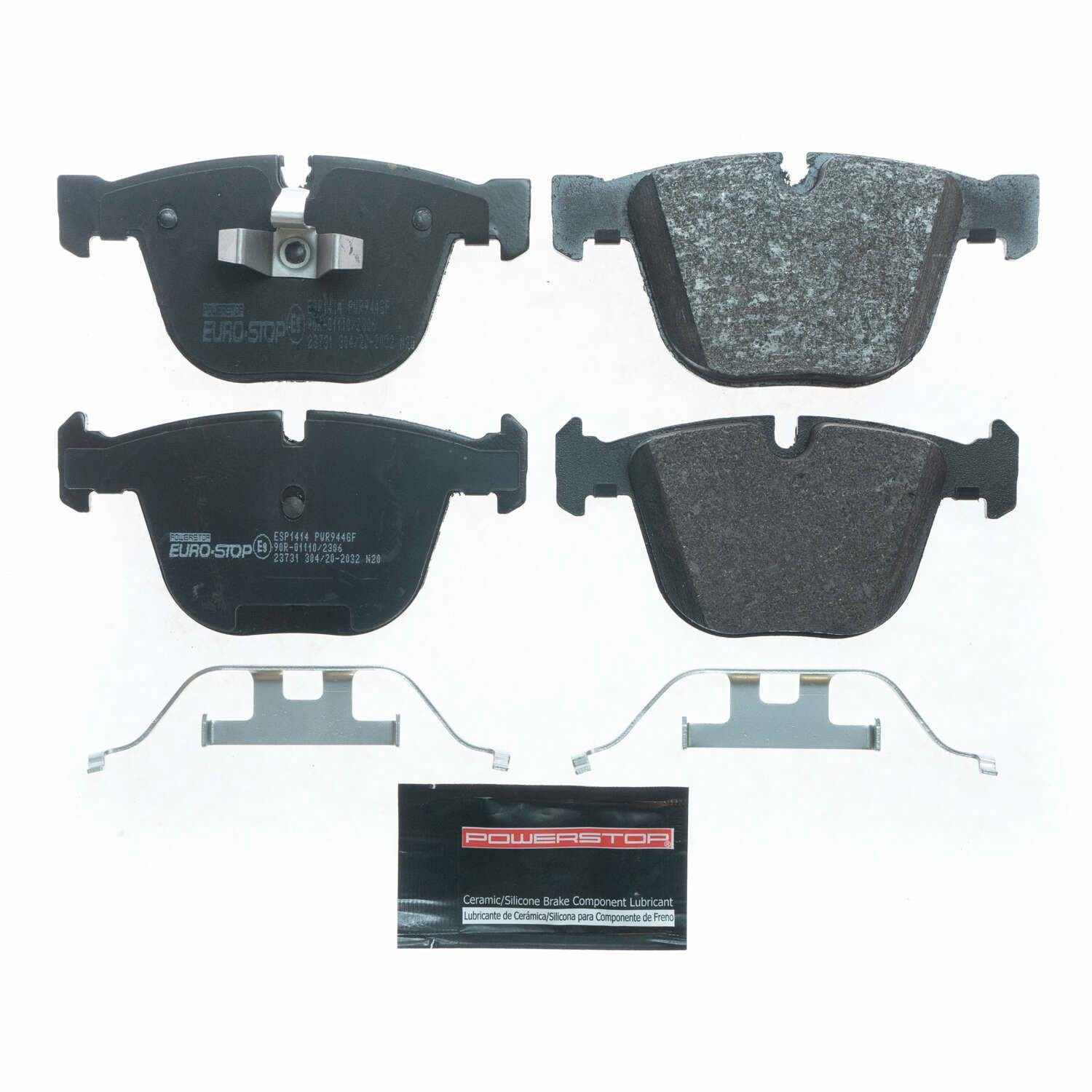 PowerStop Power Stop 11-15 BMW Alpina B7L xDrive Euro-Stop ECE-R90 Rear Brake Pads ESP1414