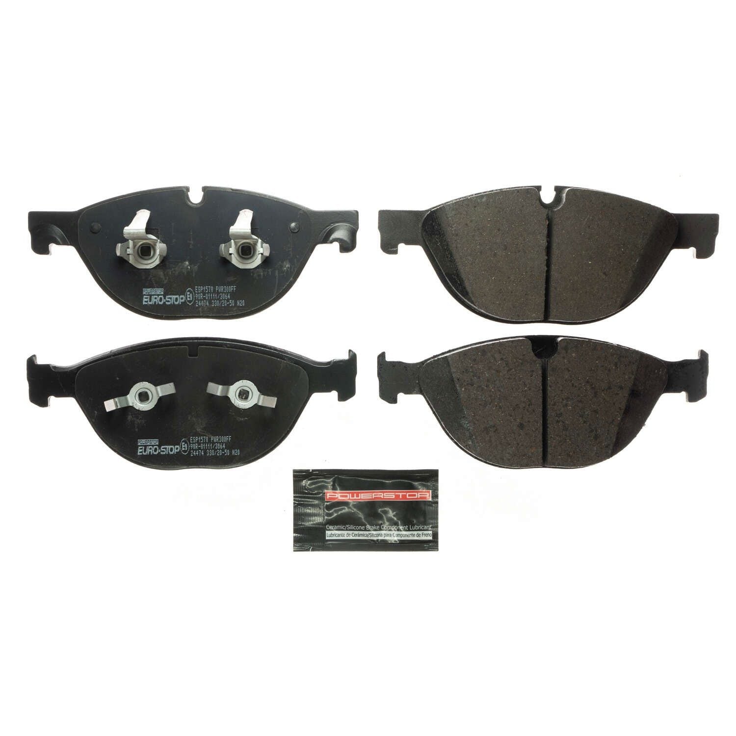 PowerStop Power Stop 12-15 Jaguar XKR-S Euro-Stop ECE-R90 Front Brake Pads ESP1570