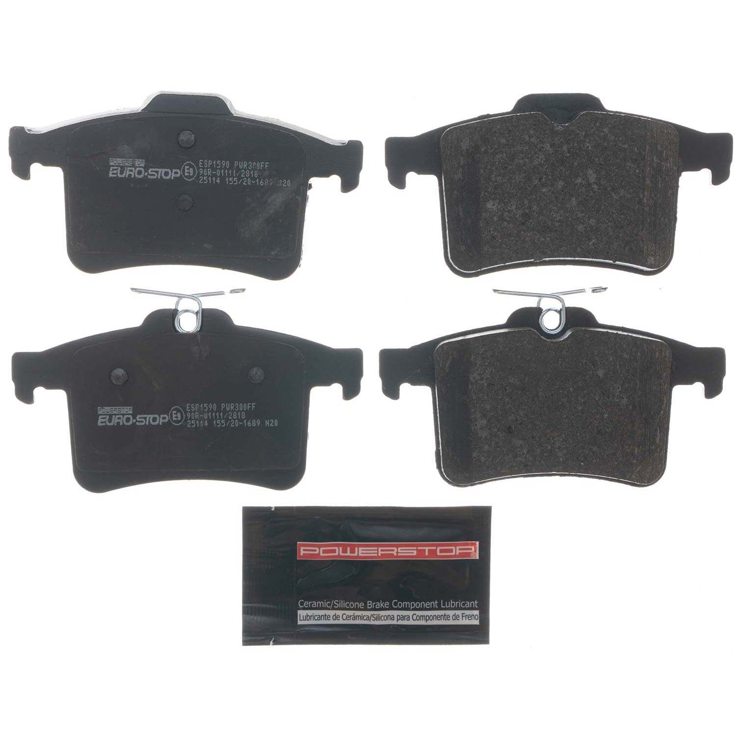 PowerStop Power Stop 12-13 Jaguar XKR-S Euro-Stop ECE-R90 Rear Brake Pads ESP1590