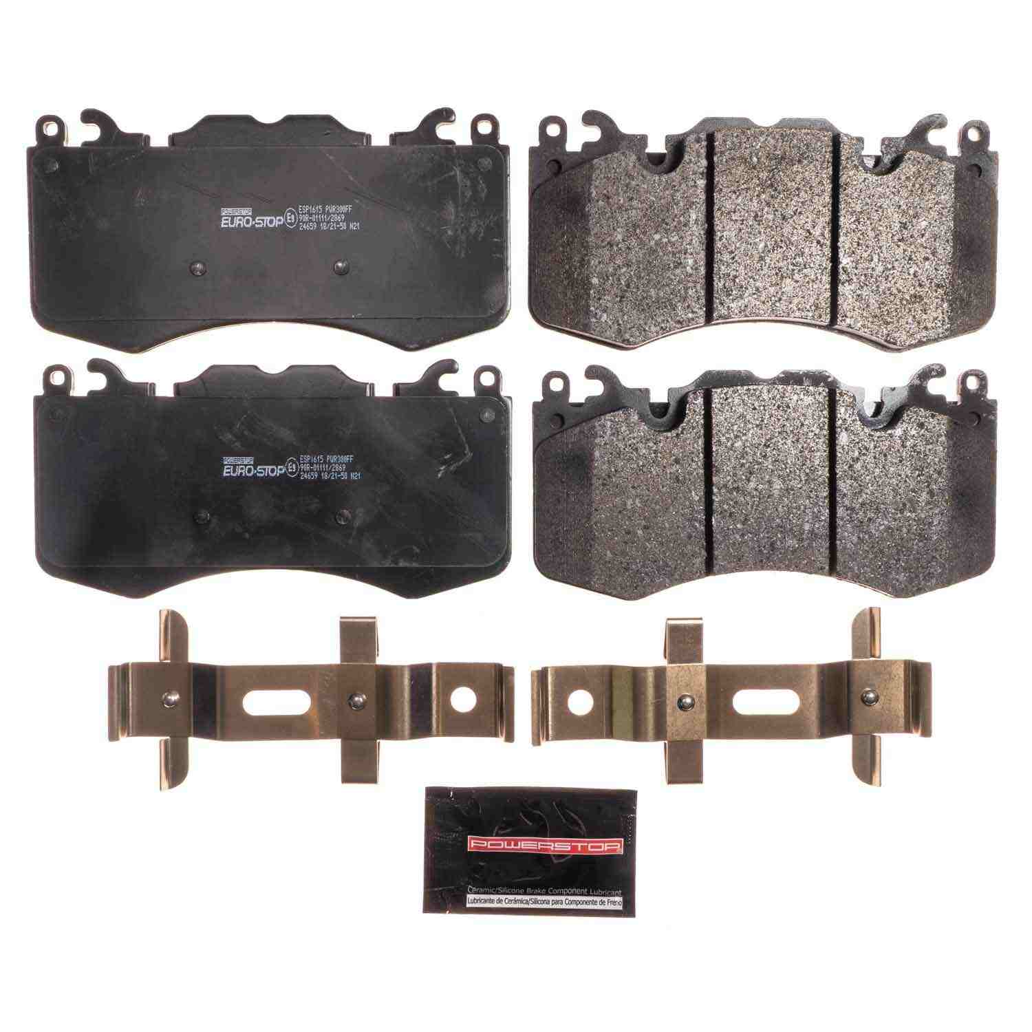 PowerStop Power Stop 10-19 Land Rover Range Rover Sport Euro-Stop ECE-R90 Front Brake Pads ESP1615